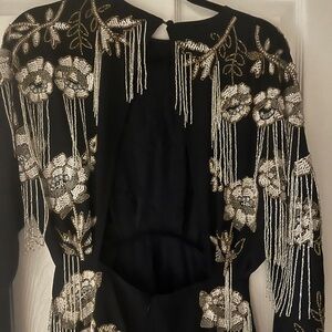 Beautiful navy embellished dress. Perfect for wedding or holiday season